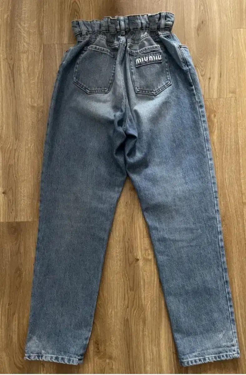 ミュウミュウ バンディング デニム ズボン 25