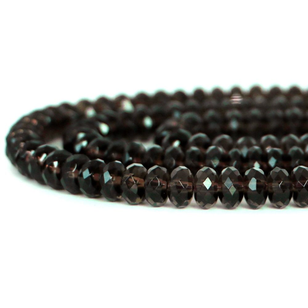 シンプルストーンネックレススモーキークォーツ