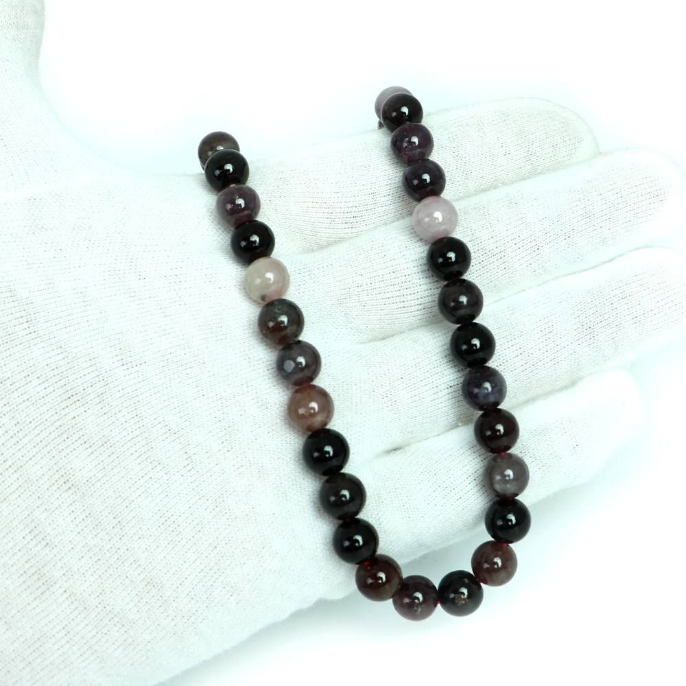シンプルストーンネックレス スピネル ミックス 丸玉 8ｍｍ 天然石 ビーズ パワーストーン
