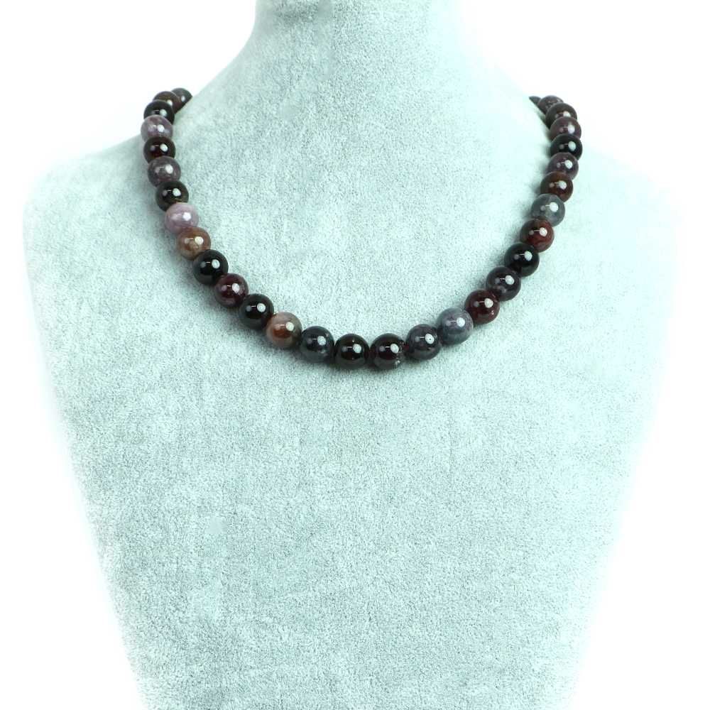 シンプルストーンネックレス スピネル ミックス 丸玉 10ｍｍ 天然石 ビーズ パワーストーン