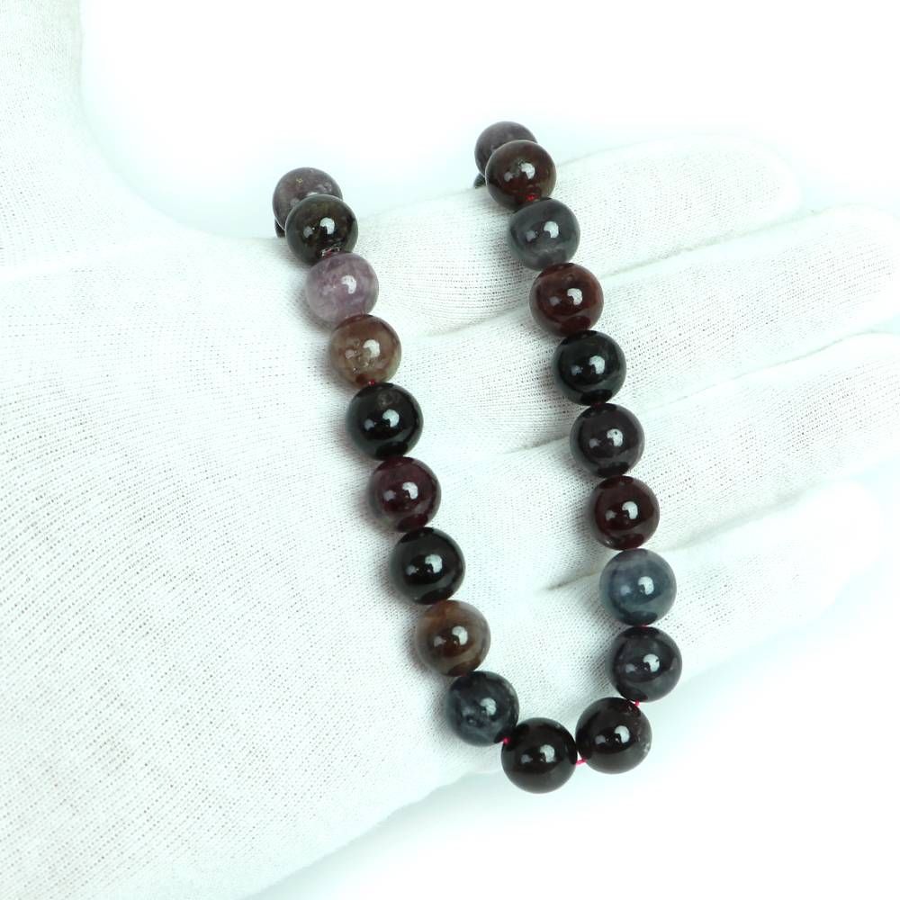 シンプルストーンネックレス スピネル ミックス 丸玉 10ｍｍ 天然石 ビーズ パワーストーン