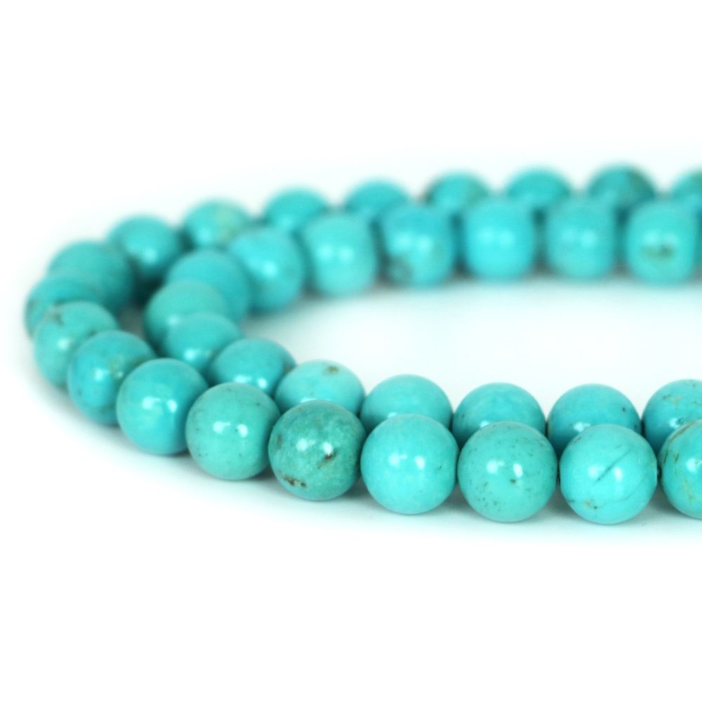 シンプルストーンネックレスターコイズ