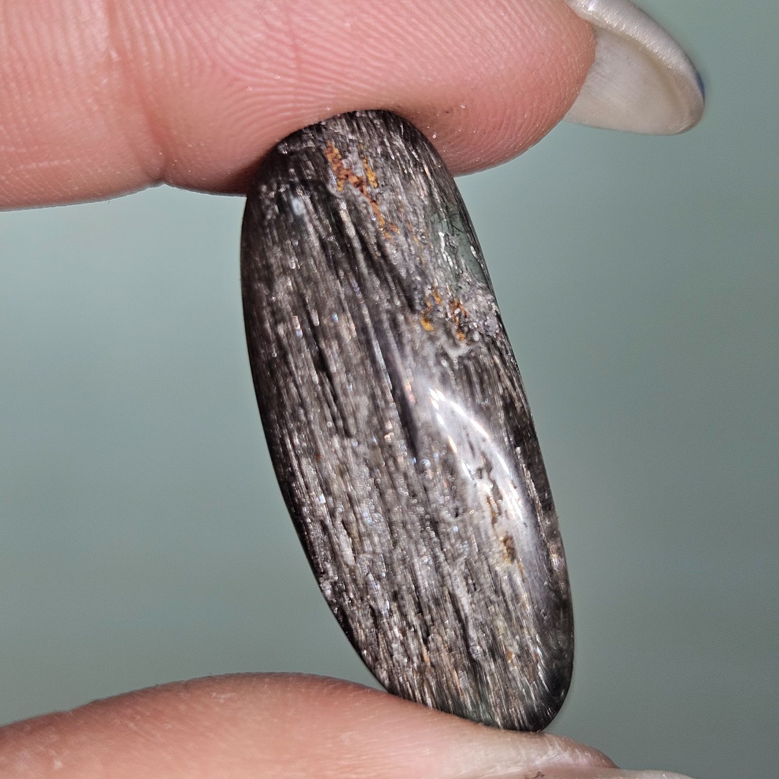 シルバーブラックルチルクォーツ✨タンブル✨ - メルカリ