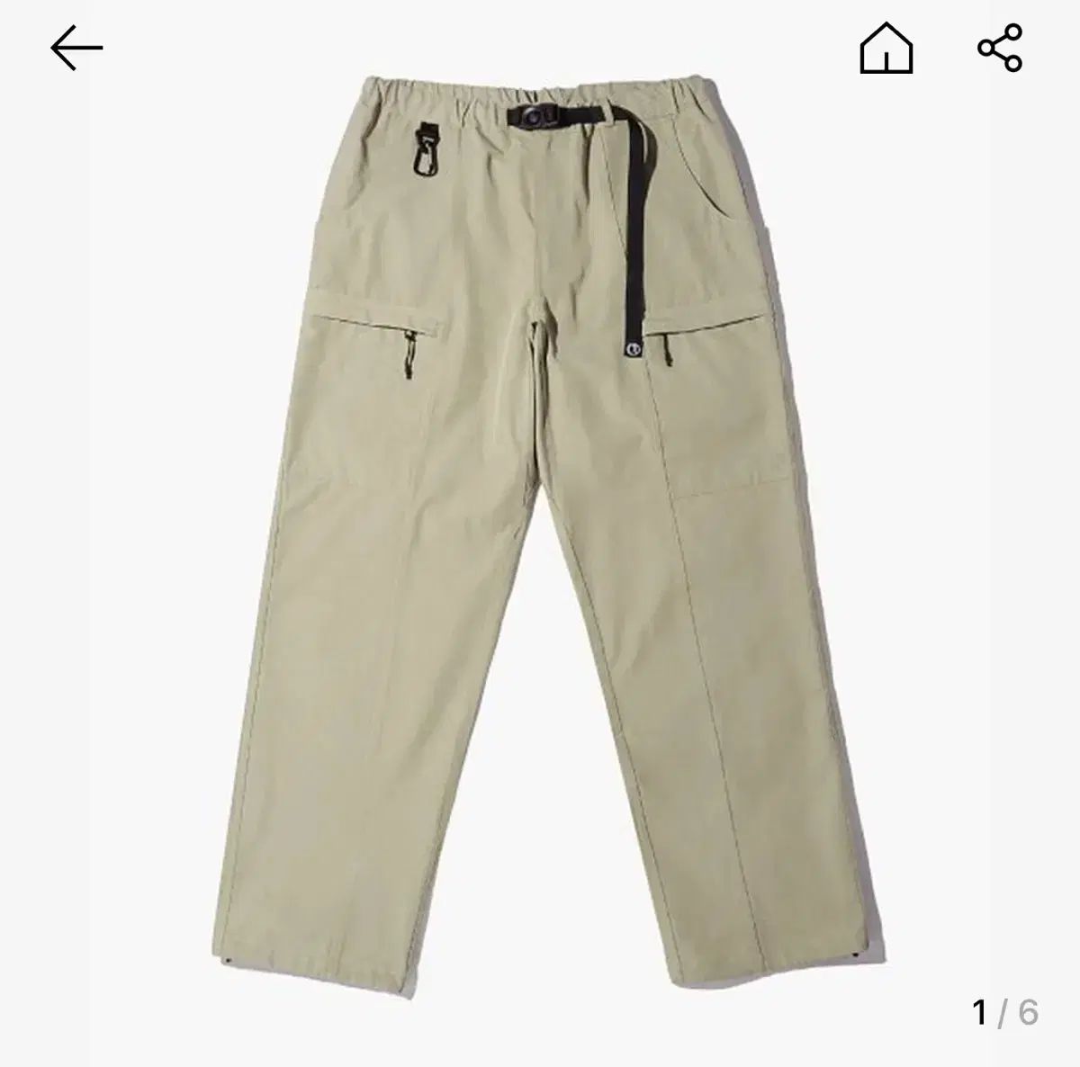 OUTSTANDING ハイキング ベルト付き パンツ ベージュ