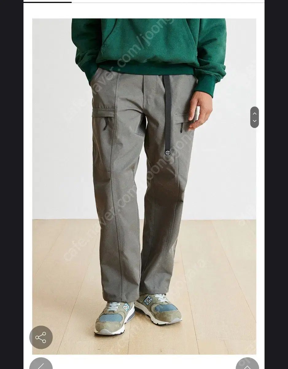 OUTSTANDING ハイキング ベルト付き パンツ - ベージュ