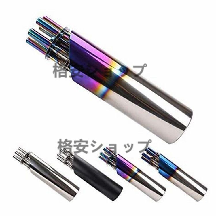 バイクスリップオンマフラー バイクサイレンサー ガトリング砲 ねじで固定する 回転可能 汎用 長さ418mm