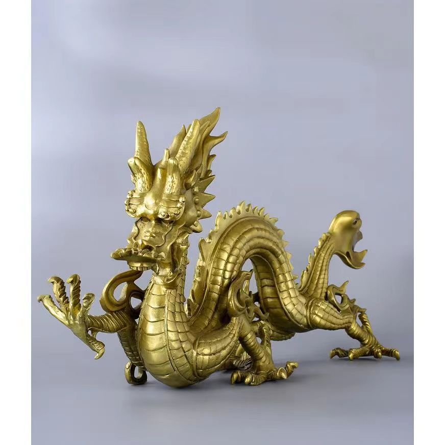 龍の置物 風水グッズ 五本爪 龍 竜 真鍮 龍神 ドラゴン アイテム