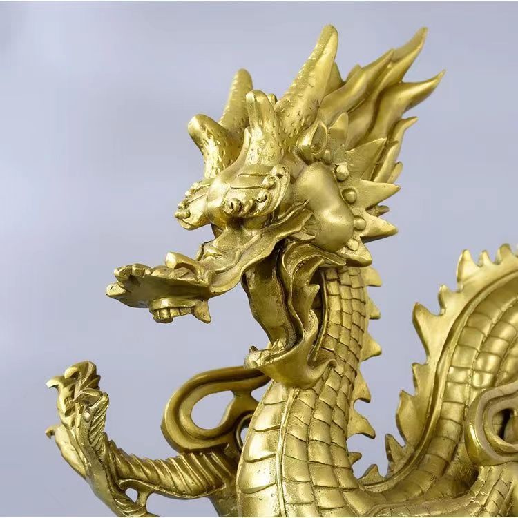 龍の置物 風水グッズ 五本爪 龍 竜 真鍮 龍神 ドラゴン アイテム