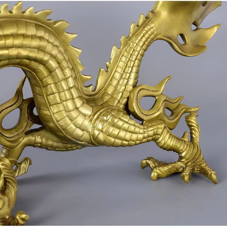 龍の置物 風水グッズ 五本爪 龍 竜 真鍮 龍神 ドラゴン アイテム