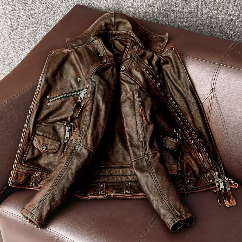 稀少新品☆レザージャケット 牛革 カウハイド 革ジャン シングル