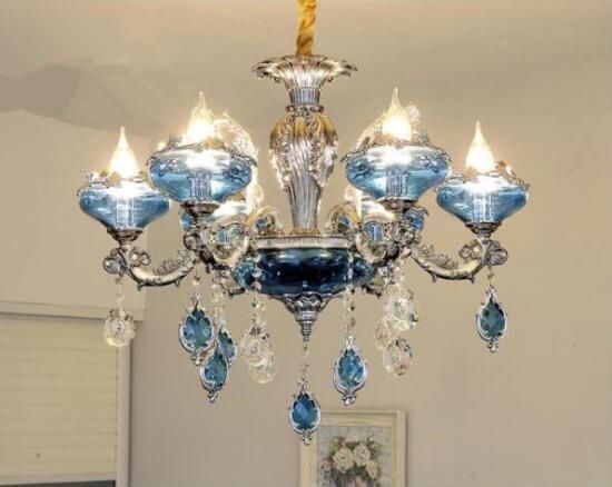 6灯 水晶ペンダントライト 洋風照明 シャンデリア 北欧デザイン シーリングライト 天井照明