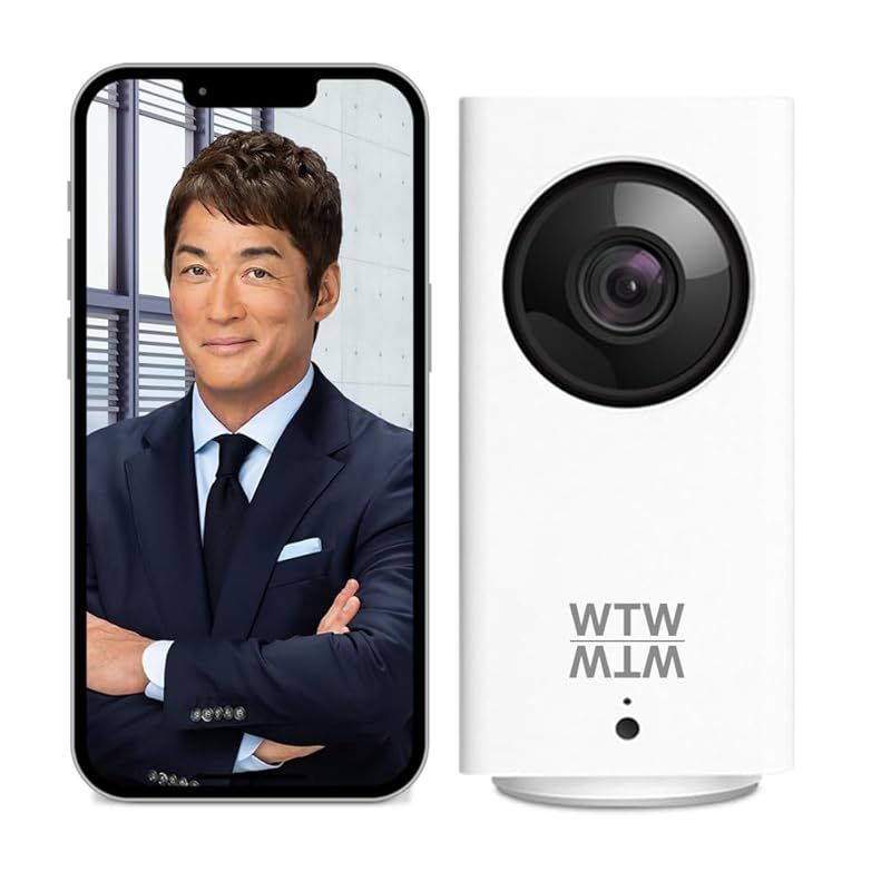 WTW 本無線 みてるちゃん 簡単設置 温度計測 湿度計測 300万画素 見守り 赤ちゃん ベビー 自動追跡 Wi-Fi ホームカメラ スマホ 監視 夜間監視 赤外線 赤く光らない 双方向通話 日本語アプリ ワイヤレスカメラ ペット ネットワークカメラ 2 1