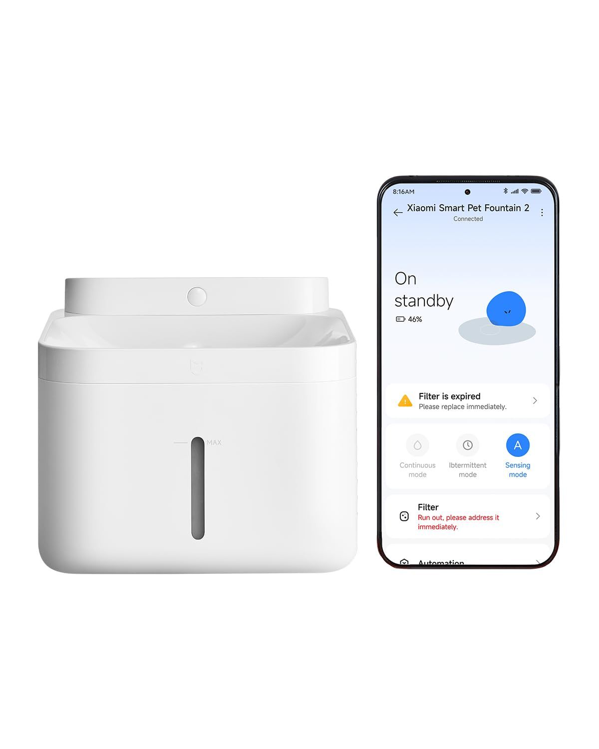 Xiaomi スマートペット給水機2 犬用 猫用 大容量3L 4層フィルター