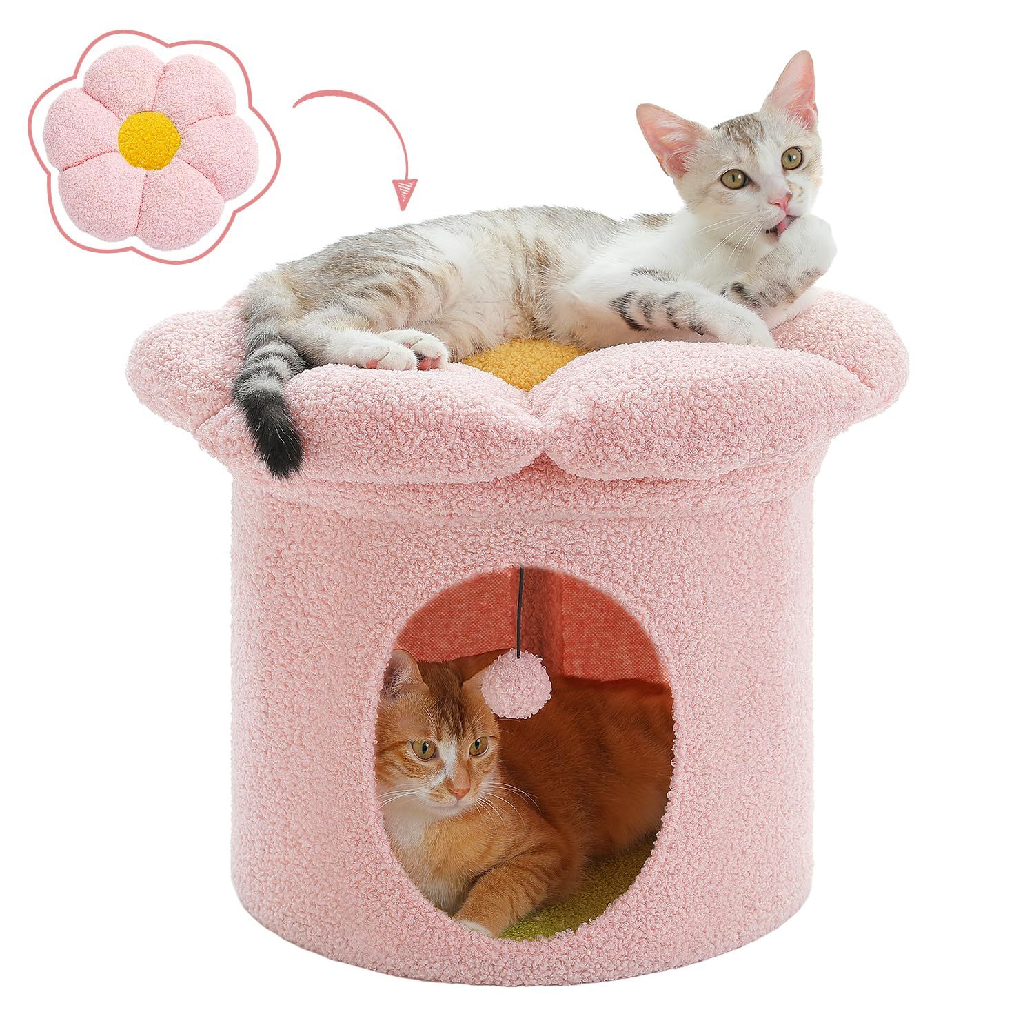 PAWZ Road 猫 ハウス ペットハウス 猫ベッド 屋根付き キャットタワー