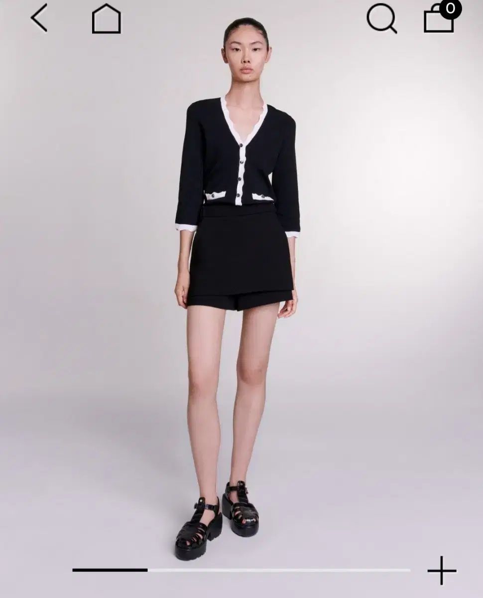 マージュ スキャロップ トリミング カーディガン 1