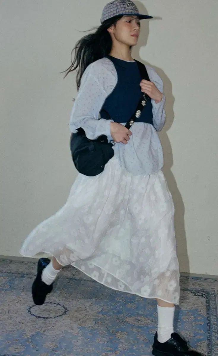 ホークスフォークス Garden Veil ボリュームスカート_White