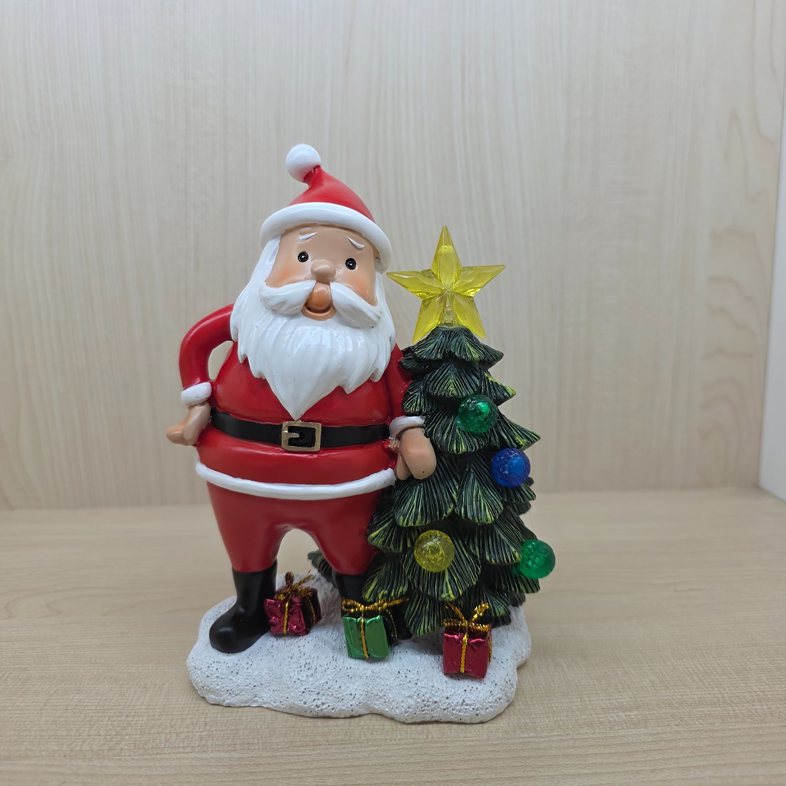 ソーラー充電式】光るサンタクロース像 LEDガーデンライト クリスマス