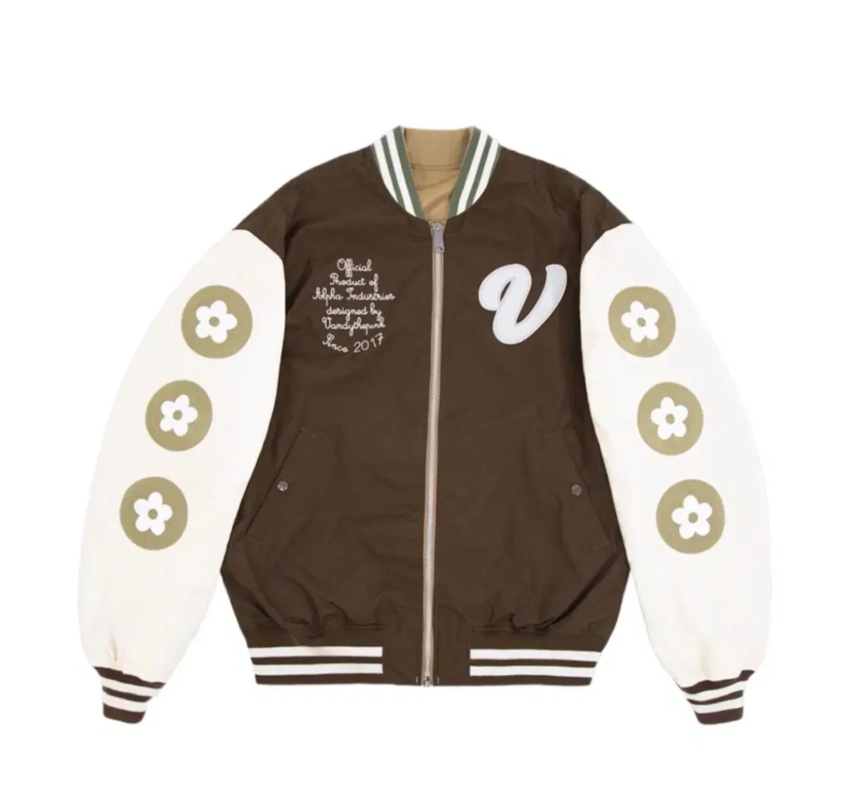 M バンディ ダスト ピンク x アルファ インダストリー ブルゾン ジャケット リー グレー