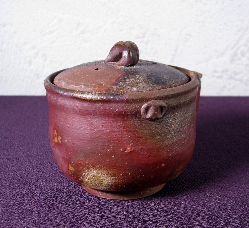 備前茶器 泰山窯 宝瓶・こぼし・煎茶碗5客 共箱 煎茶道具/25k053