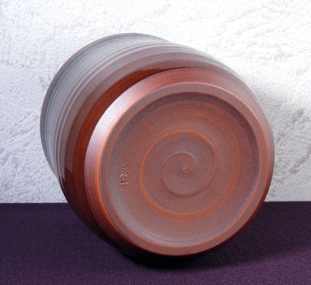 加藤藤山作 古瀬戸写水指 幅：15.5cm 共箱・共布 極美品 茶道具/25k054