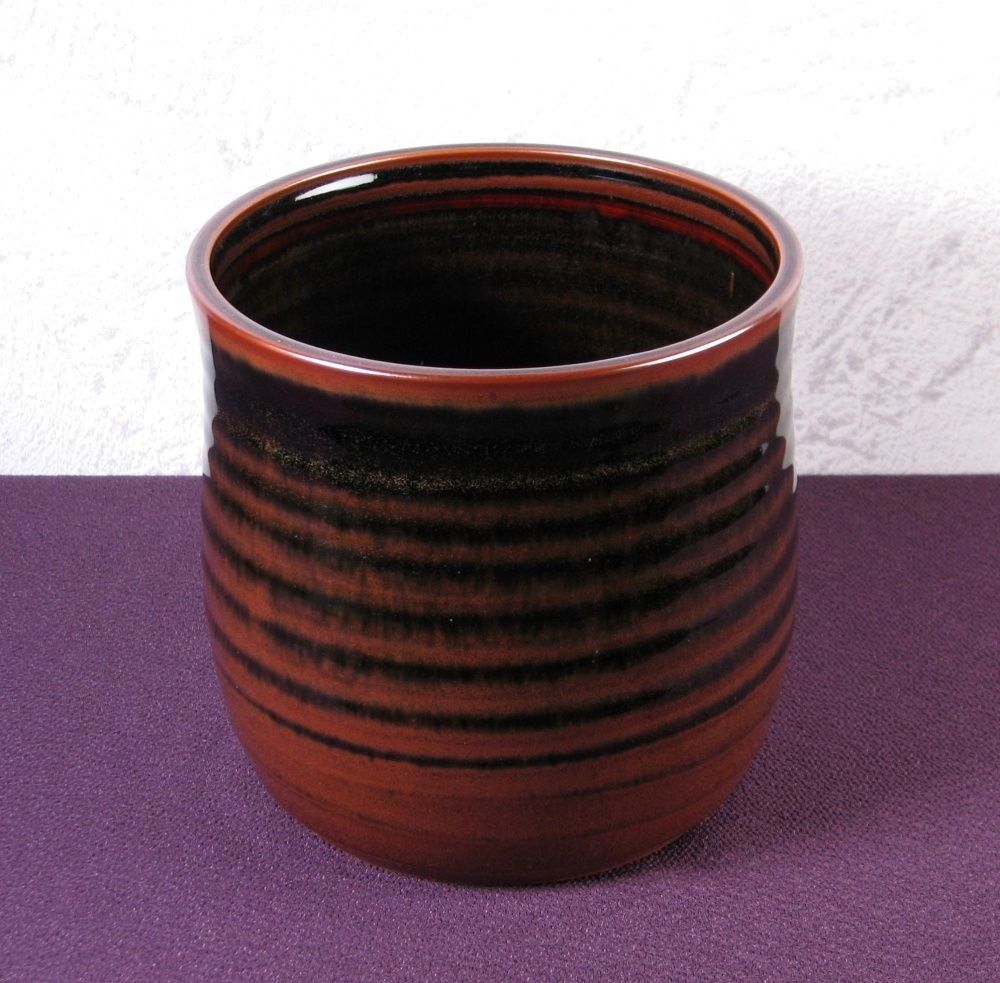 加藤藤山作 古瀬戸写水指 幅：15.5cm 共箱・共布 極美品 茶道具/25k054