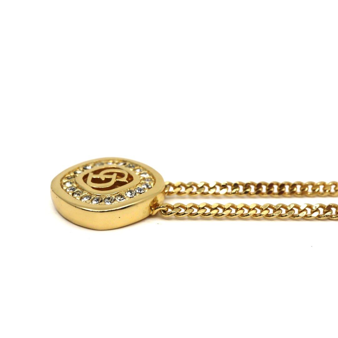 美品】Christian Dior クリスチャンディオール ラインストーン CDロゴ