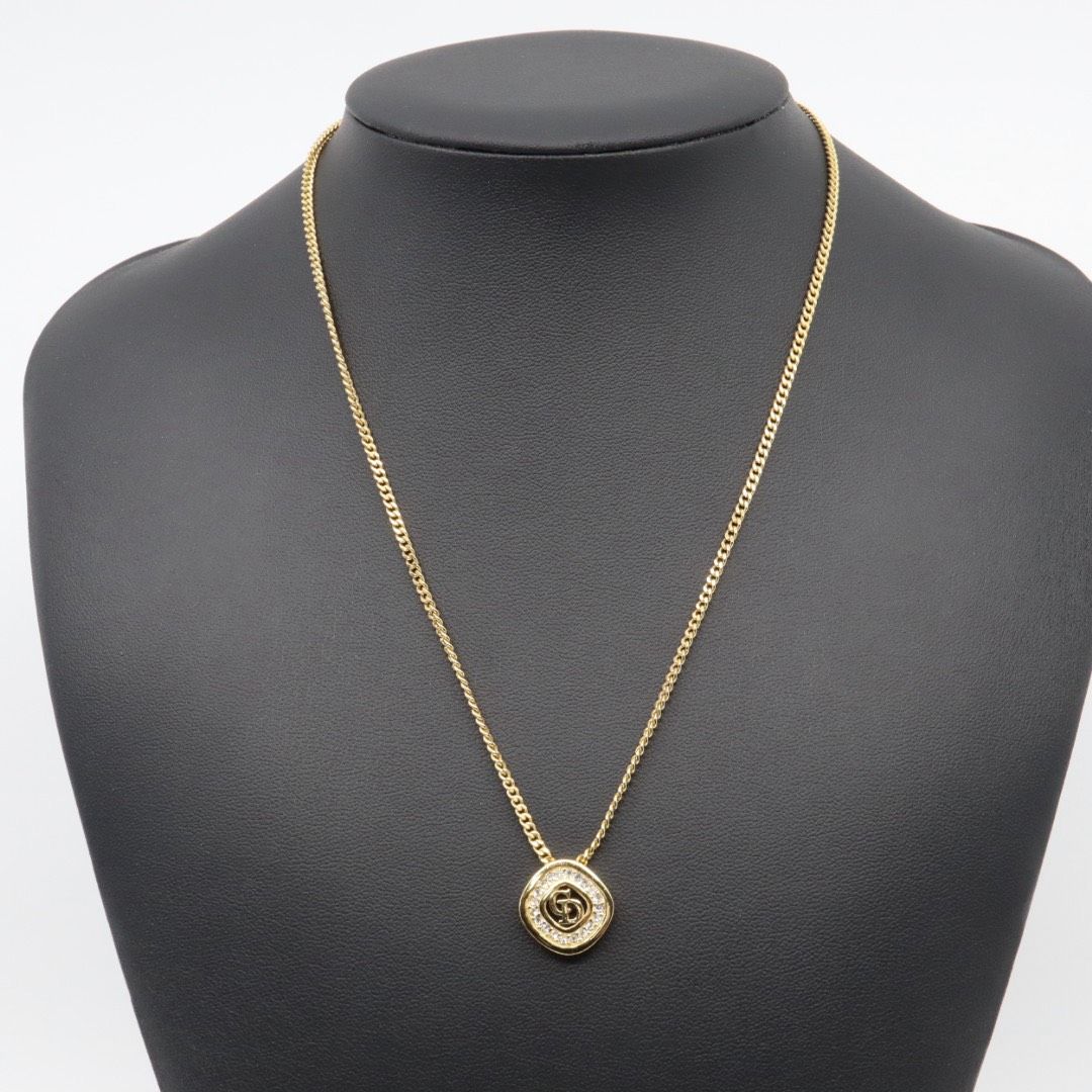 美品】Christian Dior クリスチャンディオール ラインストーン CDロゴ