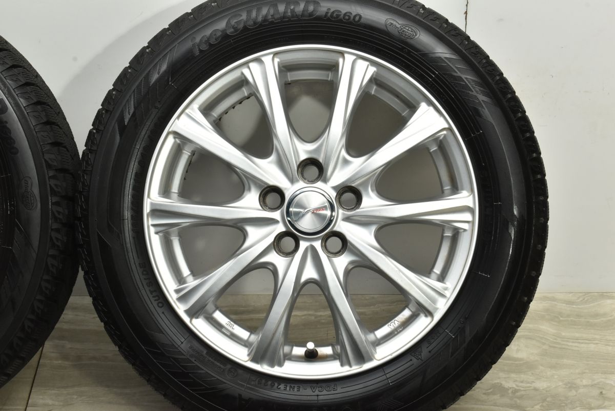  バリ溝 ジョーカー 15 in 6 J 43 PCD 100 ヨコハマ アイスガード iG 60 185 R シエンタ スタッドレス 交換用 15インチ タイヤ ホイールセット