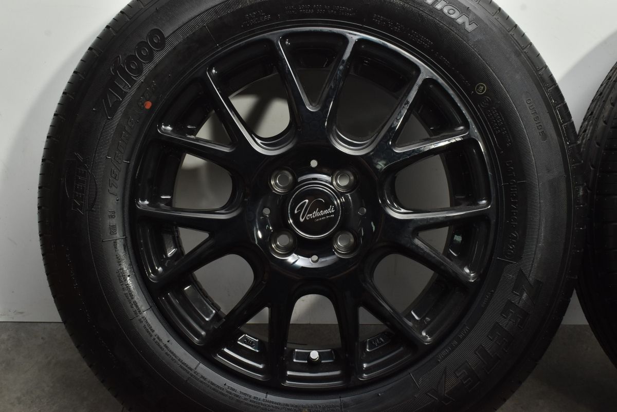  超バリ溝 ヴェルザンディ 15 in 5 J 43 PCD 100 ZEETEX ZT 1000 175 80 R ハスラー エブリィ ハイゼット バモス リフトアップ用 15インチ タイヤ ホイールセット