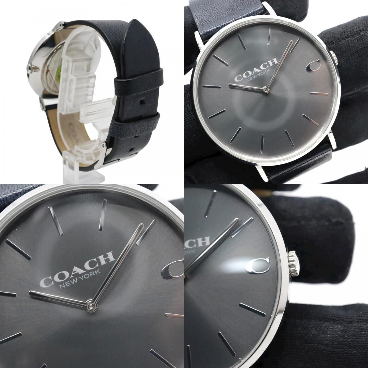 美品】コーチ COACH 腕時計 メンズ チャールズ Charles ネイビー