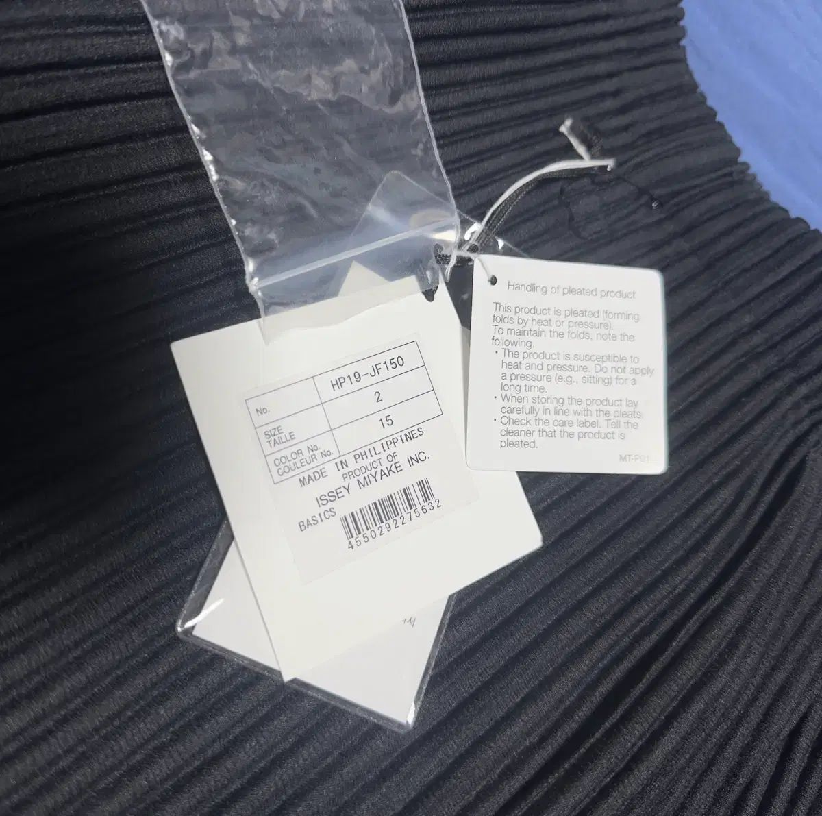 オムプリッセ JF 150 プリーツ ズボン ブラック 2 サイズ