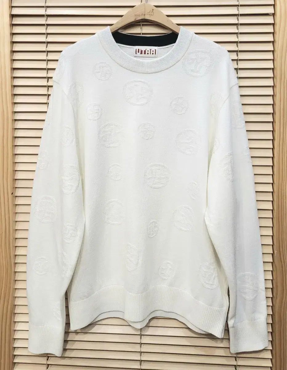 UTAA ユウタ ロゴ スパークル メンズゴルフニットL