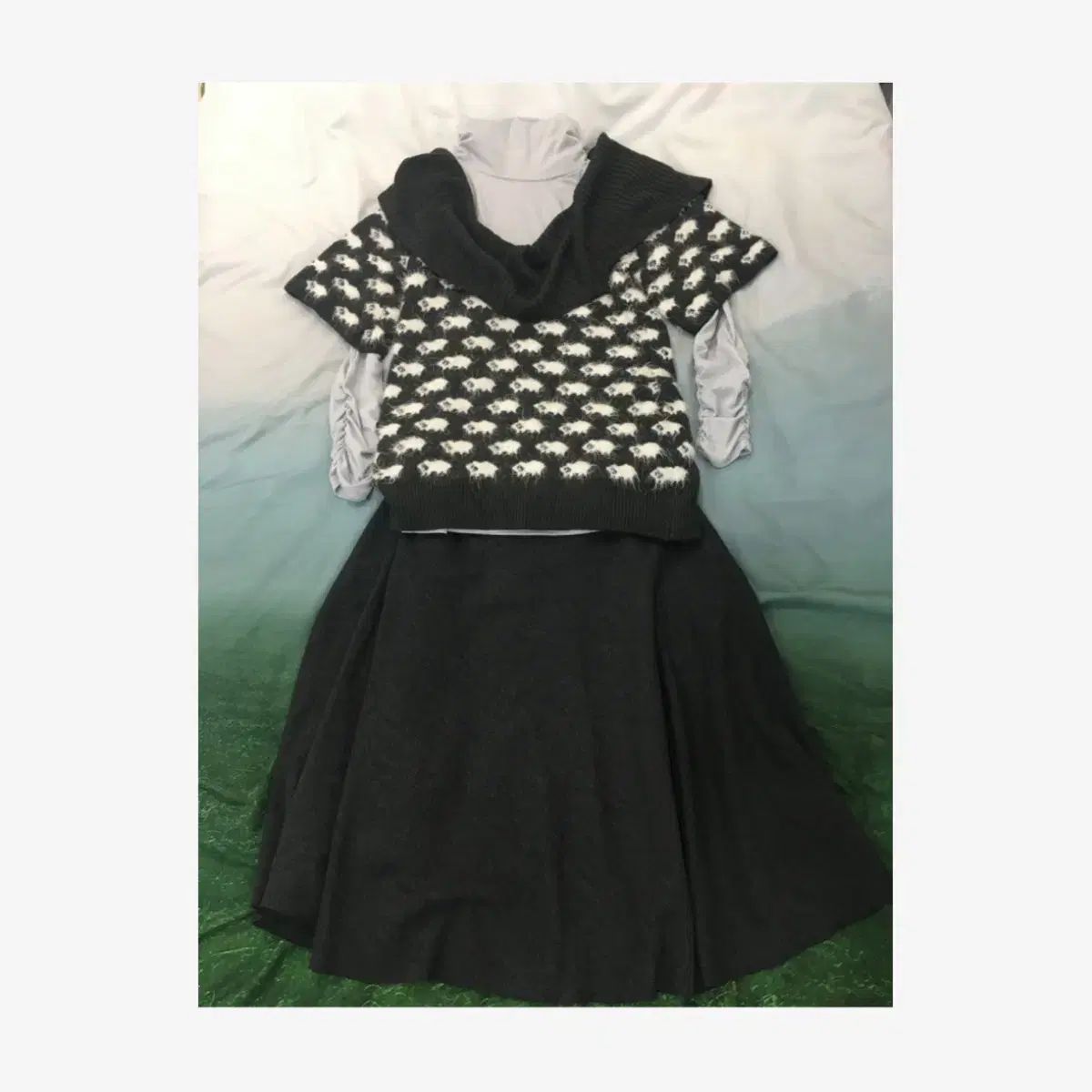 ヴィンテージ ニット スカート コーデ セット 森ガール はぐみ 蒼井 優