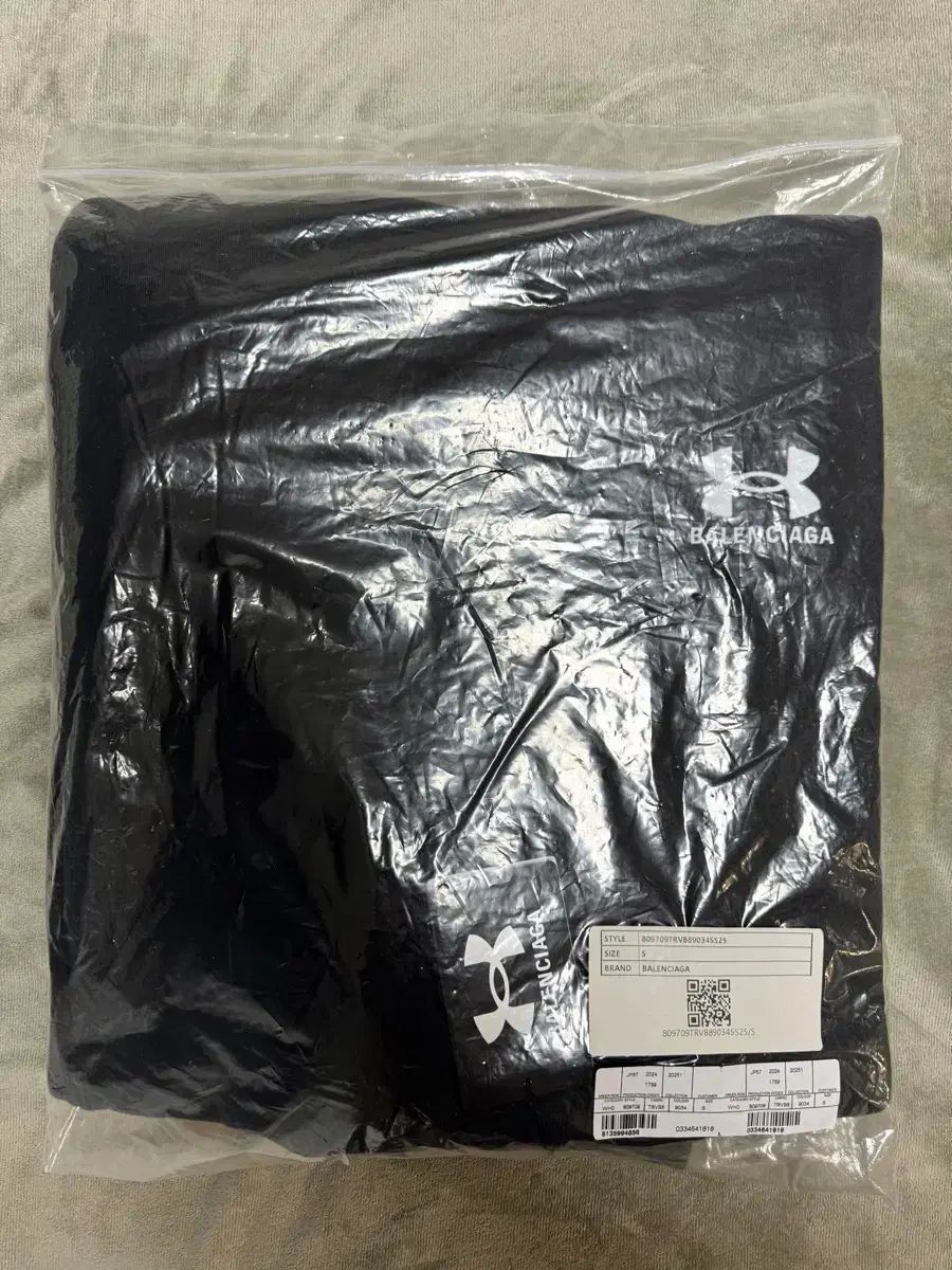 S バレンシアガ アンダーアーマー バギー スウェットパンツ ブラック 白