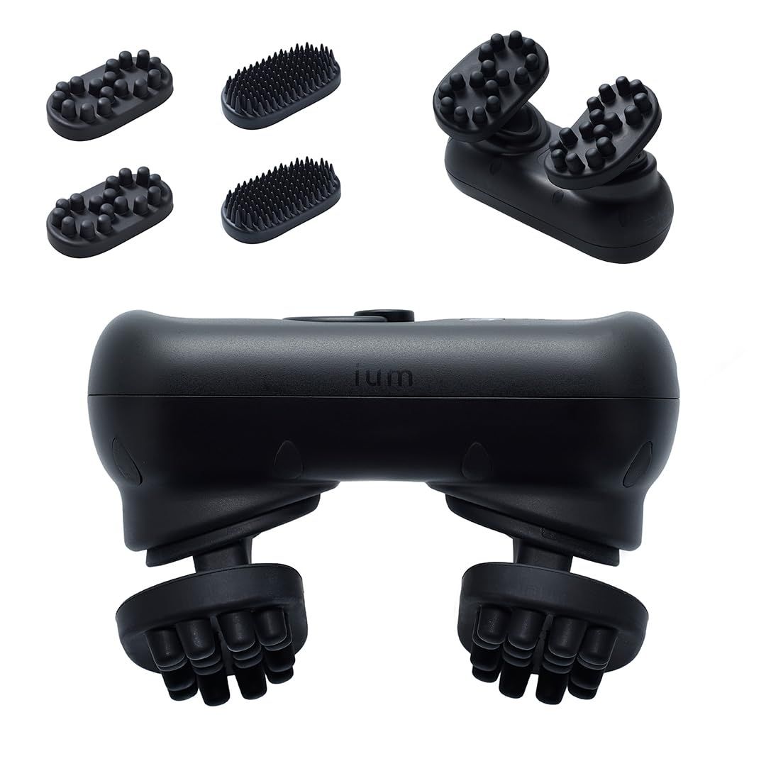 ium イウム EMSヘッドスパ EMS HEAD SPA 頭皮ケア 美容家電 メンズ フェイスケア Wワイドブラシ ハイパワーEMS搭載 自宅でできるヘッドスパ 防水設計 充電式 コードレス ギフト プレゼント