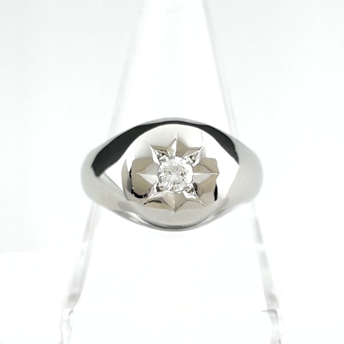 ダイヤモンド デザインリング プラチナ 指輪 リング 21号 Pt850