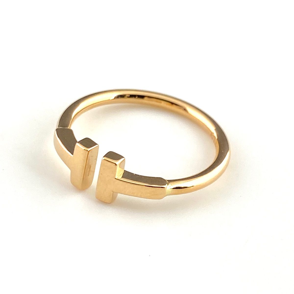 ティファニー TIFFANY-Co. Tワイヤー リング PG ピンクゴールド 指輪 13号 750 レディース