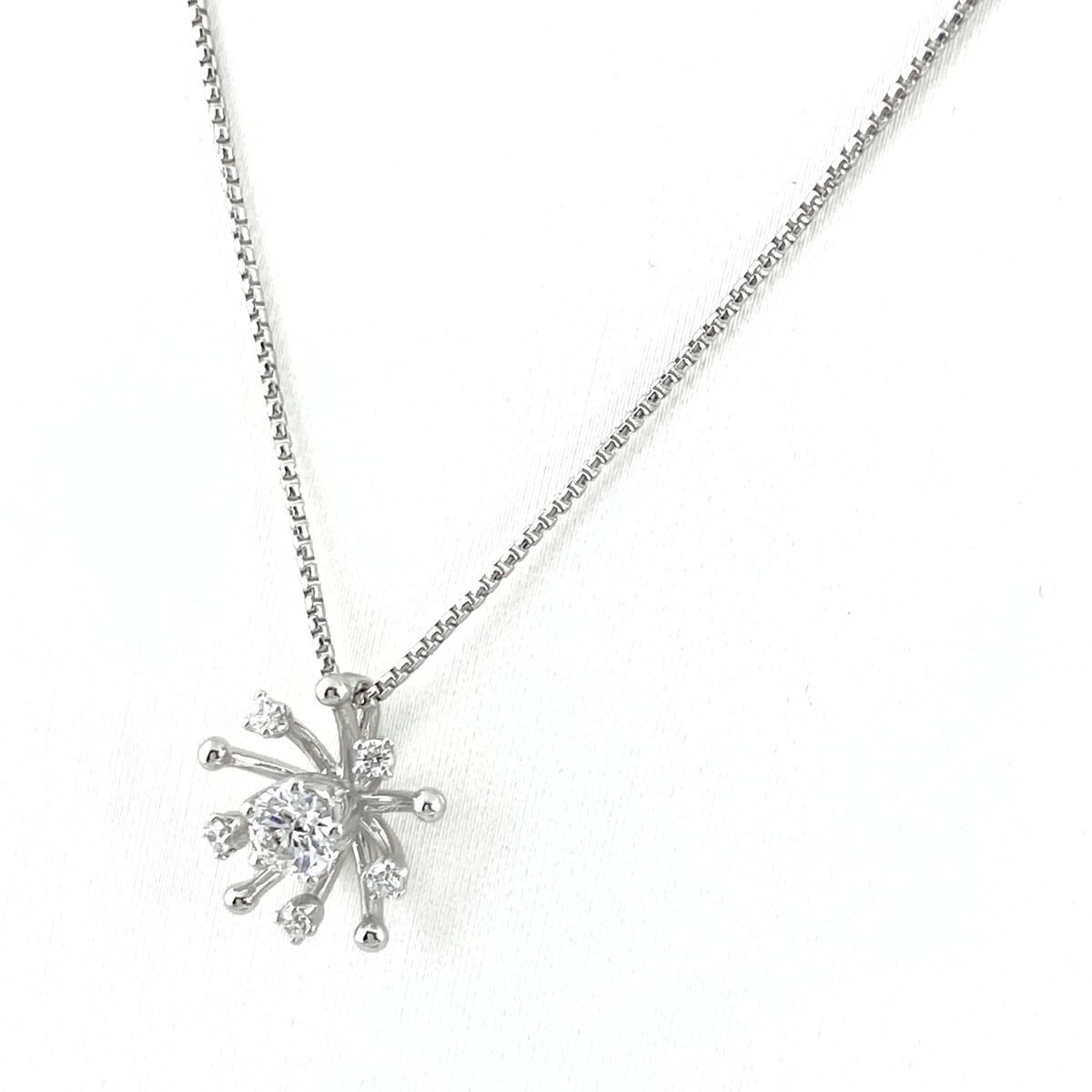 タサキ TASAKI メレダイヤ デザインネックレス WG ホワイトゴールド ペンダント ネックレス K 18 ダイヤモンド レディース