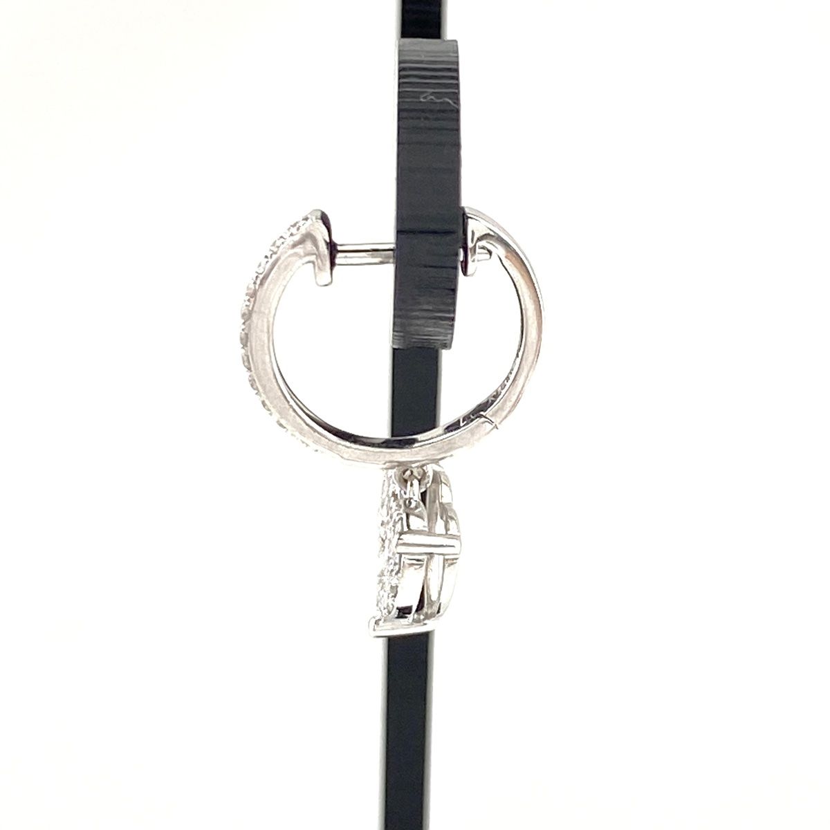 ポンテヴェキオ Ponte Vecchio ハートモチーフ デザインピアス WG ホワイトゴールド メレダイヤ ピアス K 18 ダイヤモンド レディース