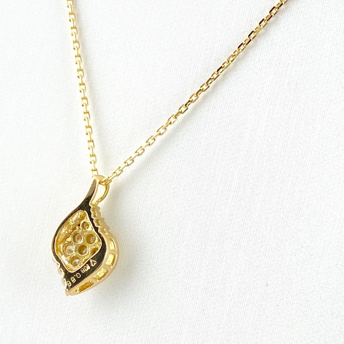 VERITE ベリテ メレダイヤ デザインネックレス YG イエローゴールド ペンダント ネックレス K 18 ダイヤモンド レディース