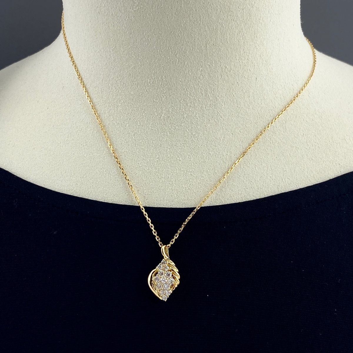 VERITE ベリテ メレダイヤ デザインネックレス YG イエローゴールド