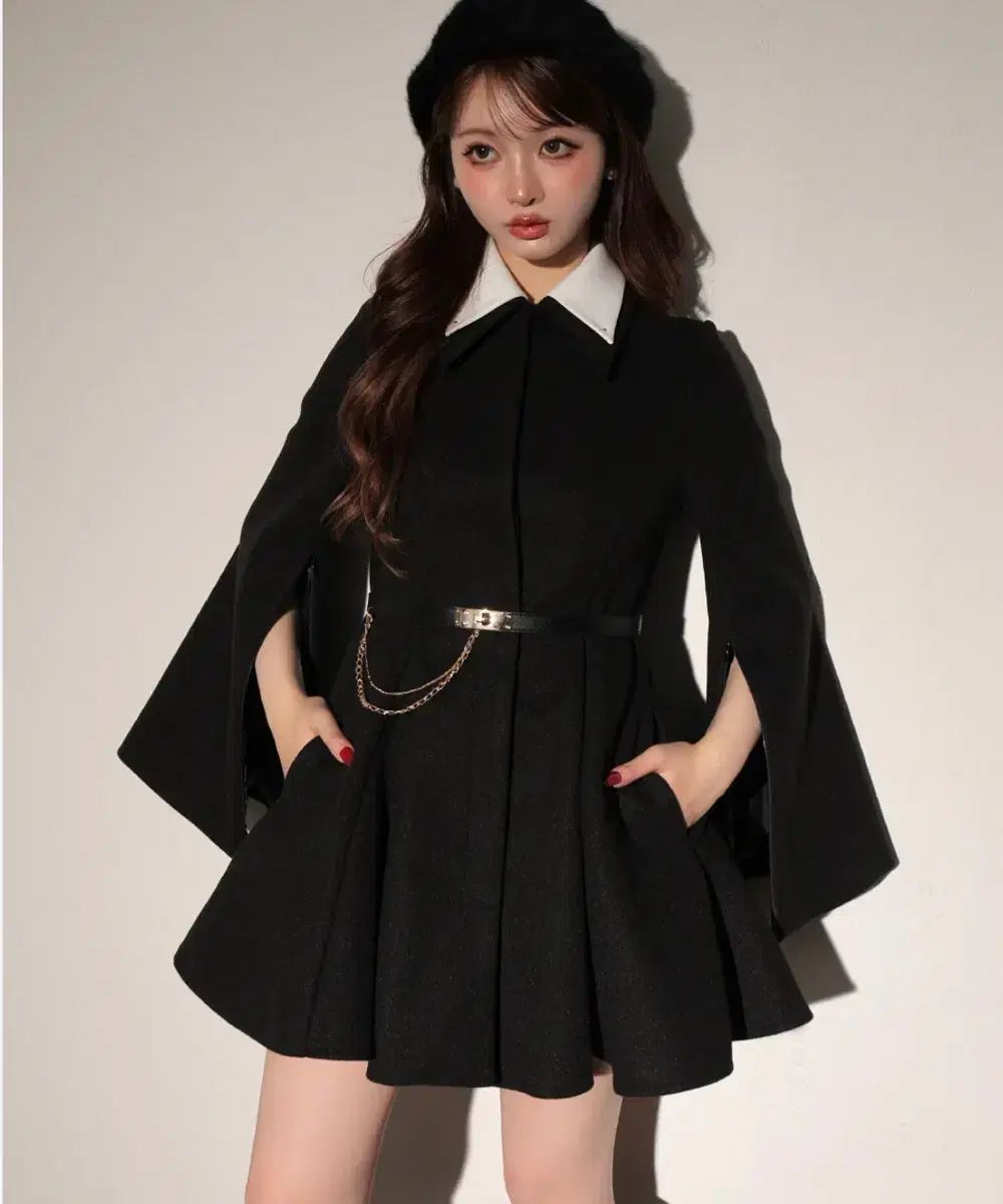 Mmeeme 25 fw ケープコート