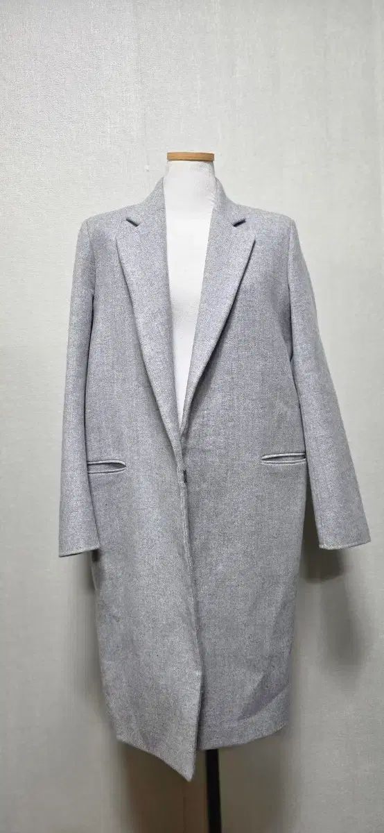 システム グレー ウール ロングコート