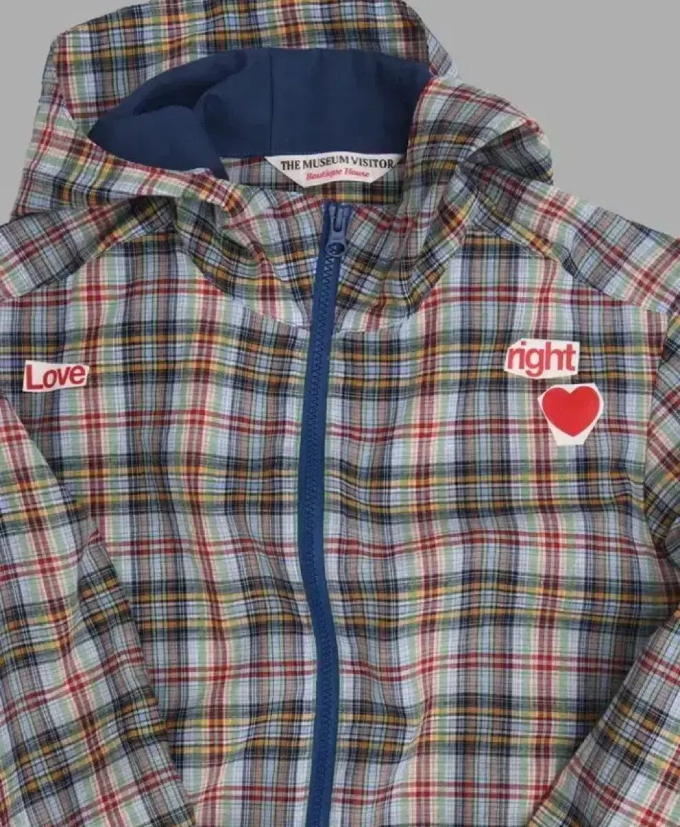 THE MUSEUM VISITOR ザミュージアムビジター LOVE CHECK JACKET Sサイズ