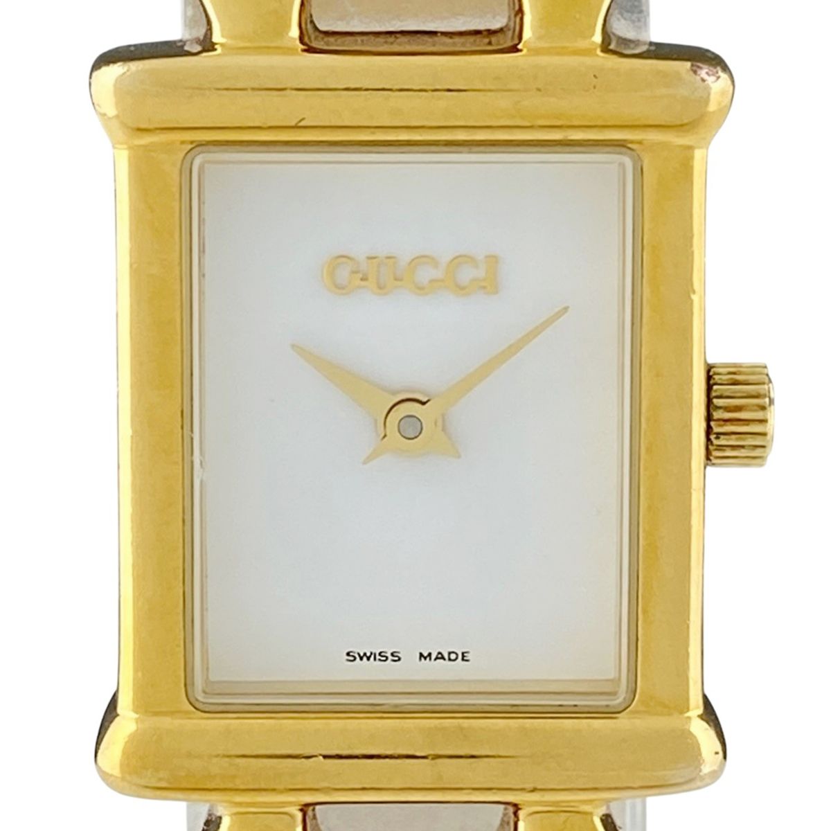 グッチ GUCCI チェンジベルト 1800L 腕時計 SS GP クォーツ ホワイト