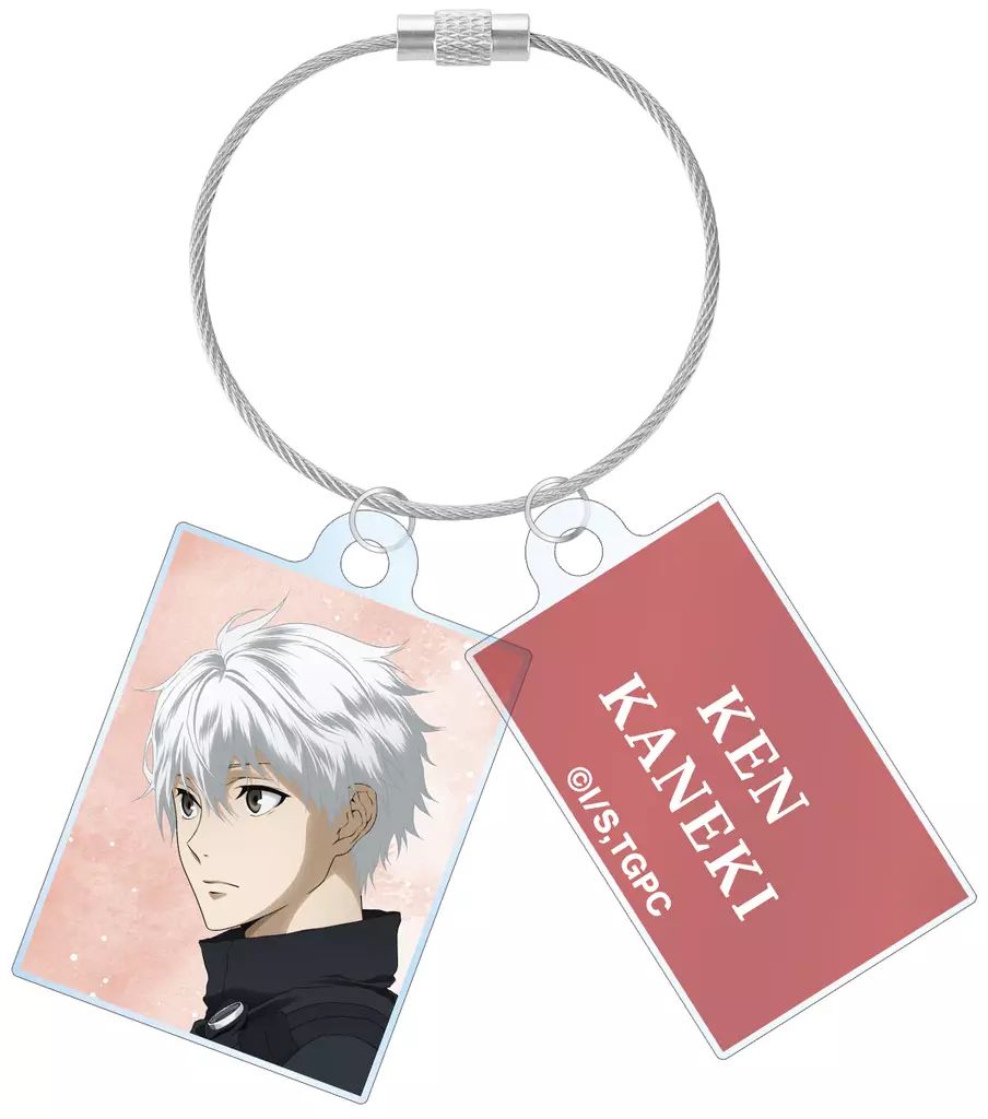 中古】キーホルダー 金木研 描き下ろし 歩みver. 2連ワイヤーアクリル