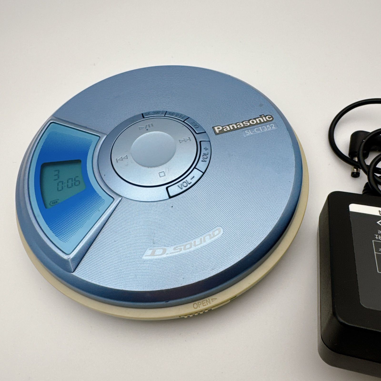 Panasonic ポータブルCDプレーヤー SL-CT352 ブルー 動作確認済み AC