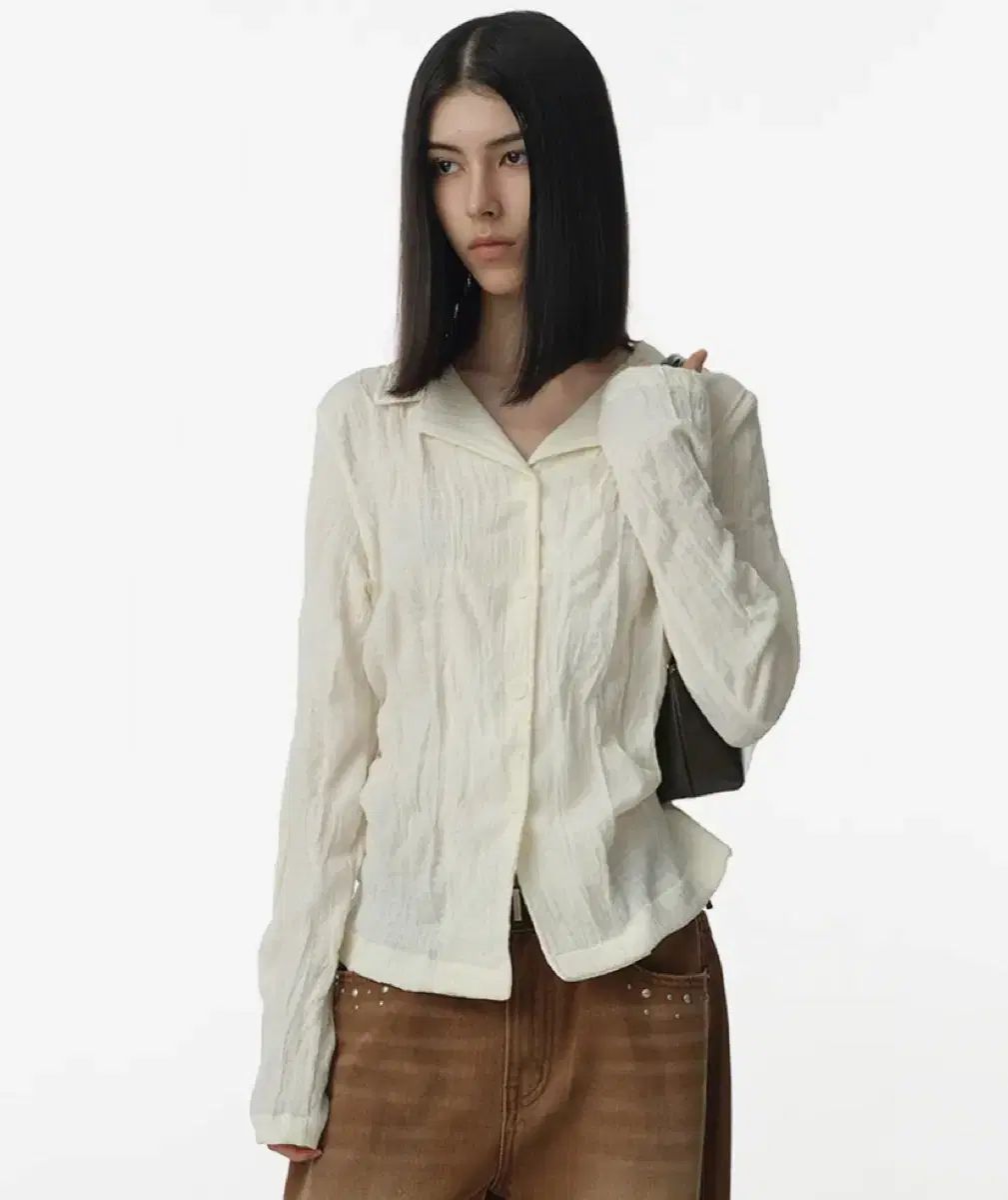 エスパ カリナ 着用 ミーロ ウィメンズ リンクル ジャージ シャツ