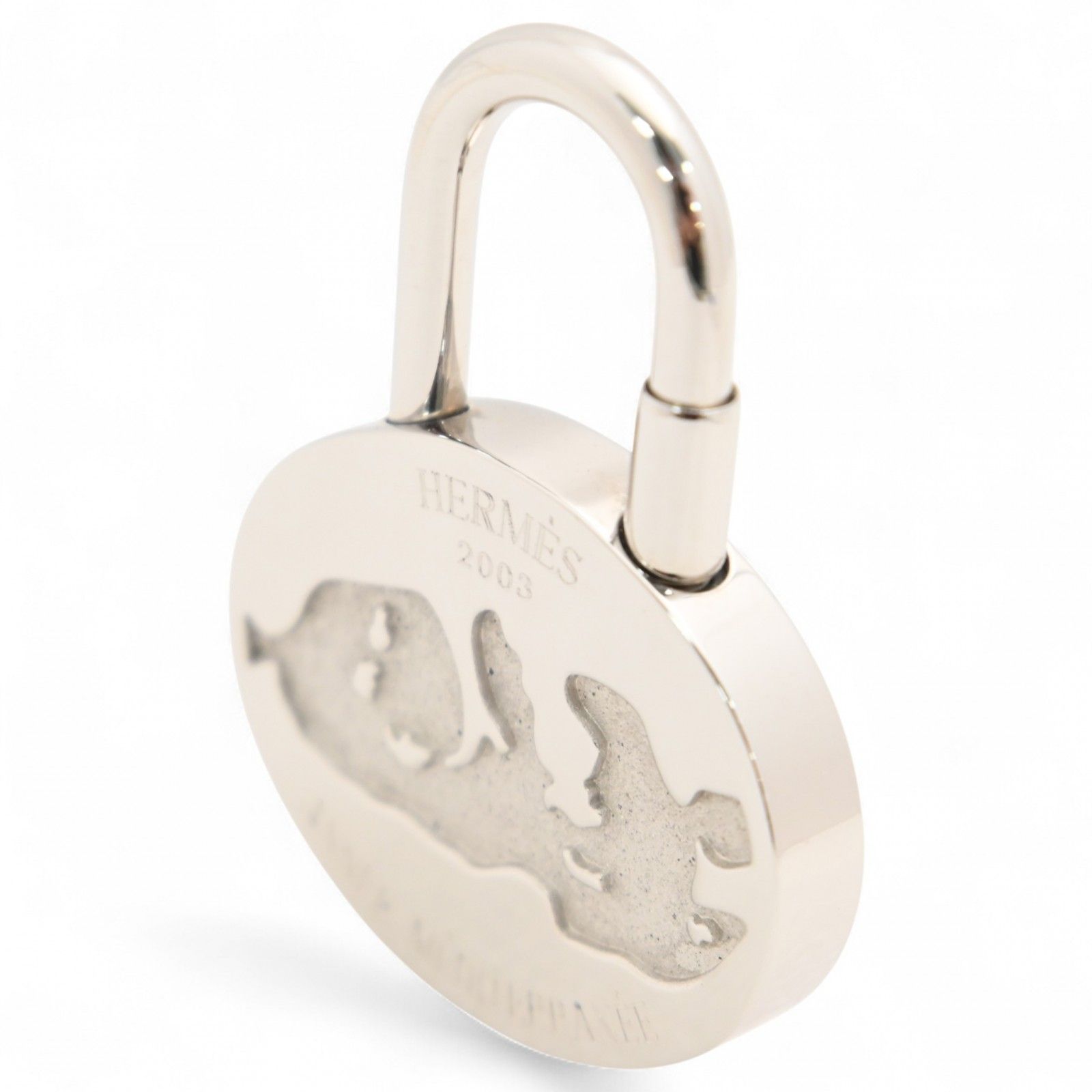 エルメス カデナ 地中海 チャーム キーリング シルバー Aランク