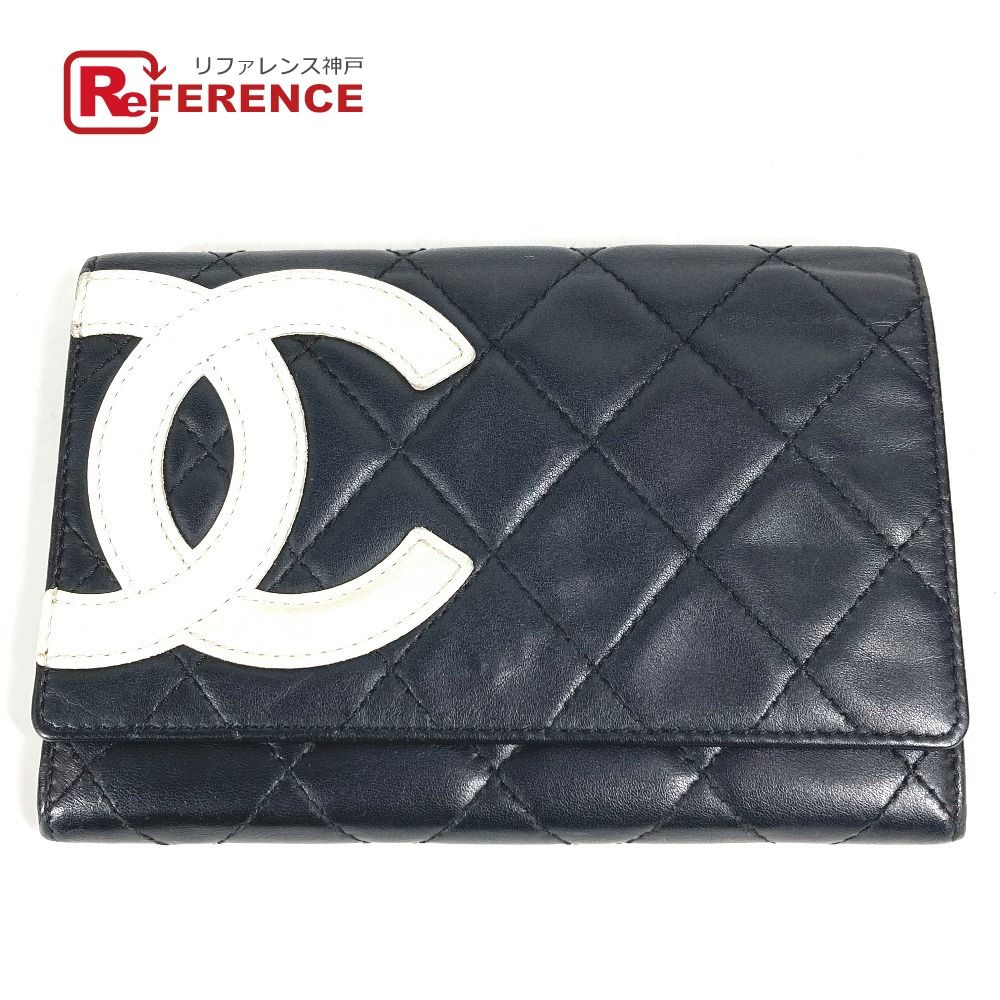 CHANEL シャネル 2つ折り財布 CC ココマーク 2つ折り ロゴ レザー